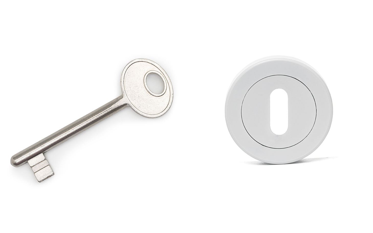 מנעול אפס עגול לבן