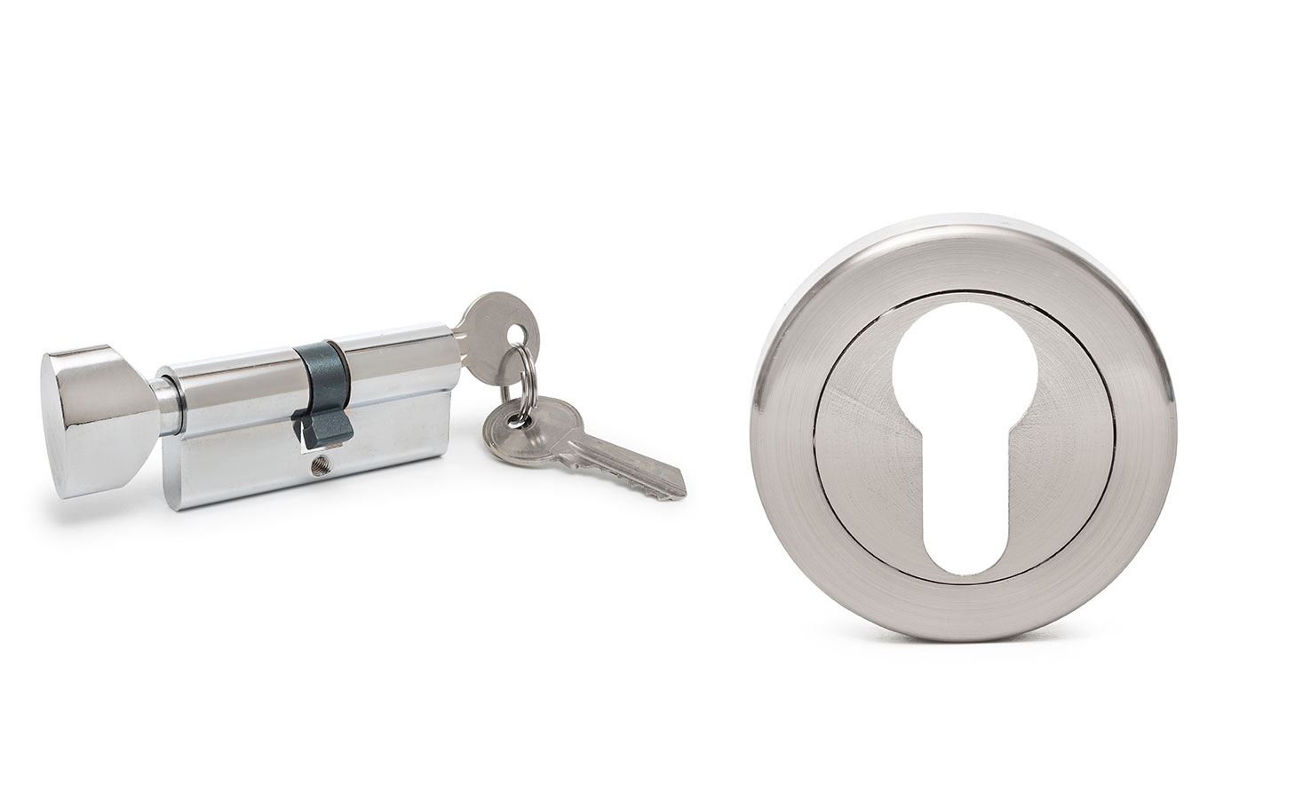 מנעול צילינדר פרפר עגול ניקל
